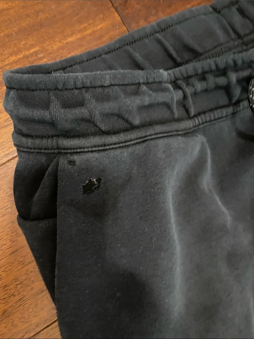 Nike Black Tapered Sweatpants with Drawstring
